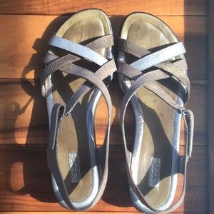 Ecco Sandals taupe and silver size 41